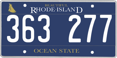 RI license plate 363277