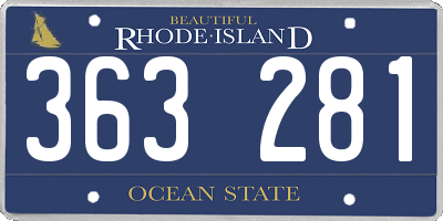 RI license plate 363281