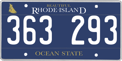 RI license plate 363293