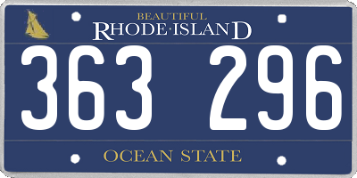 RI license plate 363296