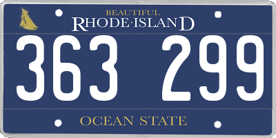 RI license plate 363299