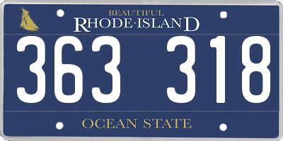 RI license plate 363318