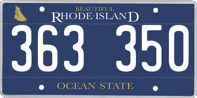 RI license plate 363350