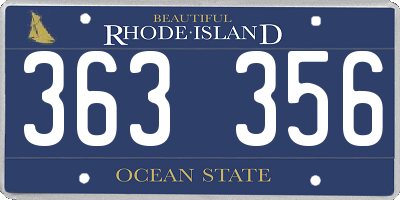 RI license plate 363356