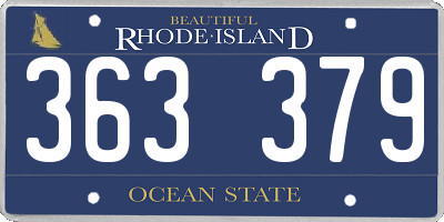 RI license plate 363379