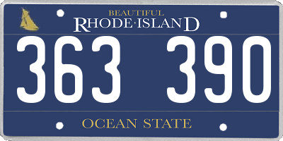 RI license plate 363390