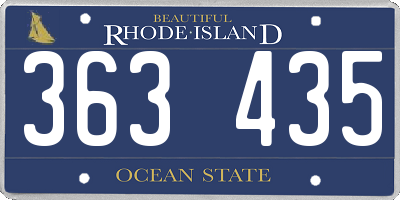 RI license plate 363435