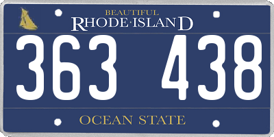RI license plate 363438