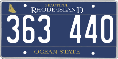 RI license plate 363440