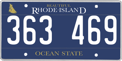 RI license plate 363469