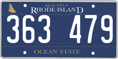 RI license plate 363479