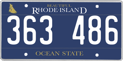 RI license plate 363486