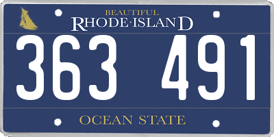 RI license plate 363491