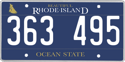RI license plate 363495