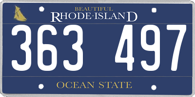 RI license plate 363497