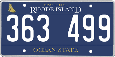 RI license plate 363499
