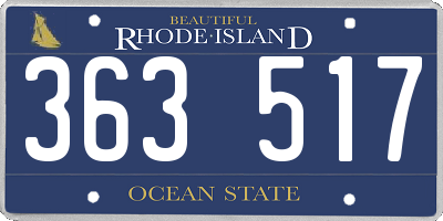 RI license plate 363517