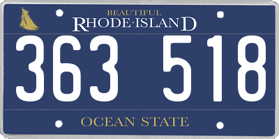 RI license plate 363518