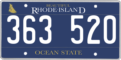 RI license plate 363520