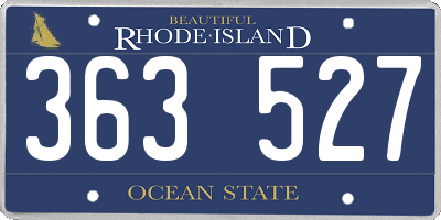 RI license plate 363527