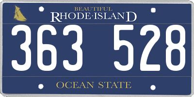 RI license plate 363528