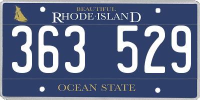 RI license plate 363529