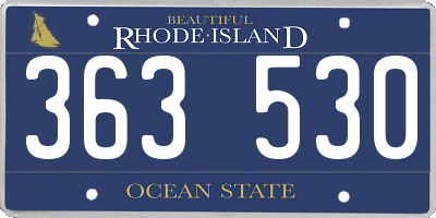RI license plate 363530