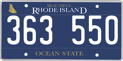 RI license plate 363550