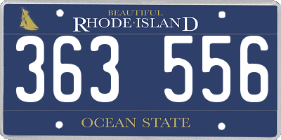 RI license plate 363556