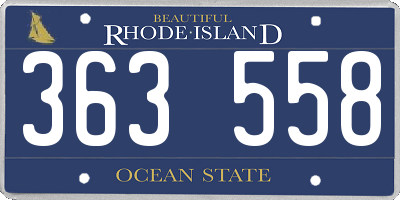 RI license plate 363558