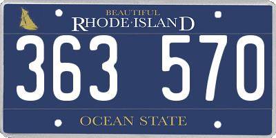 RI license plate 363570