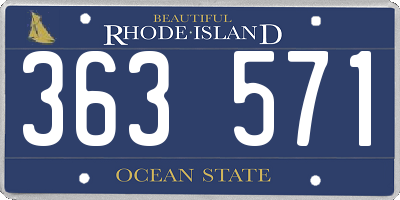 RI license plate 363571