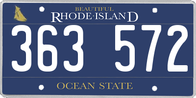 RI license plate 363572