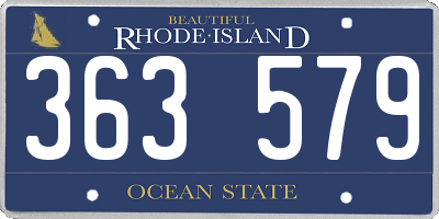 RI license plate 363579