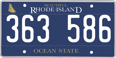 RI license plate 363586