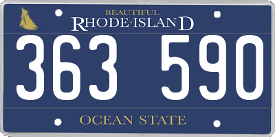 RI license plate 363590