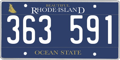 RI license plate 363591