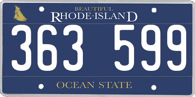 RI license plate 363599