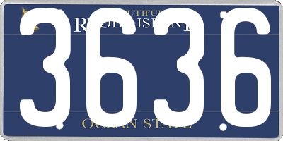 RI license plate 3636