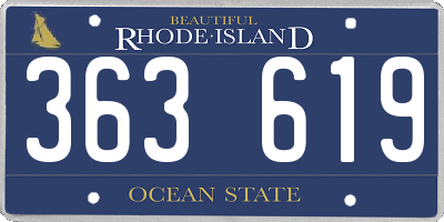 RI license plate 363619