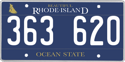 RI license plate 363620