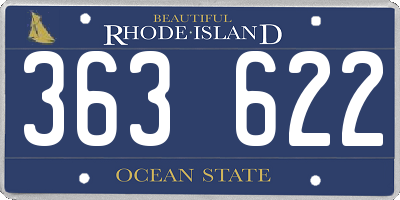 RI license plate 363622