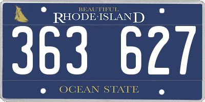 RI license plate 363627