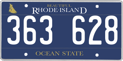 RI license plate 363628