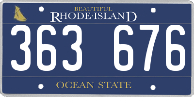 RI license plate 363676