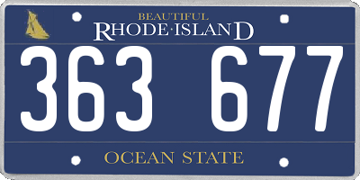 RI license plate 363677
