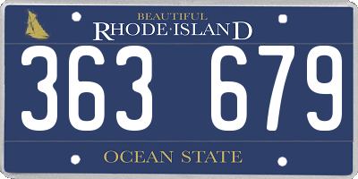RI license plate 363679