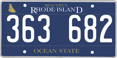RI license plate 363682
