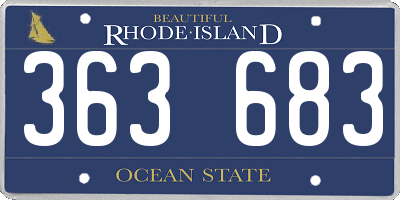 RI license plate 363683