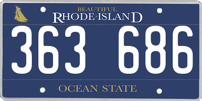 RI license plate 363686